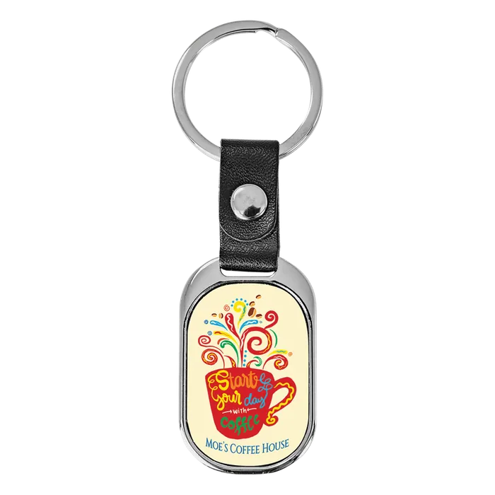 Full Color Oval Keychain