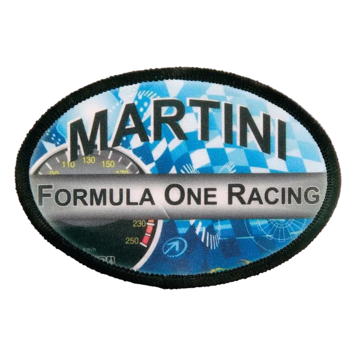 Oval Patch with Black Stitched Borders