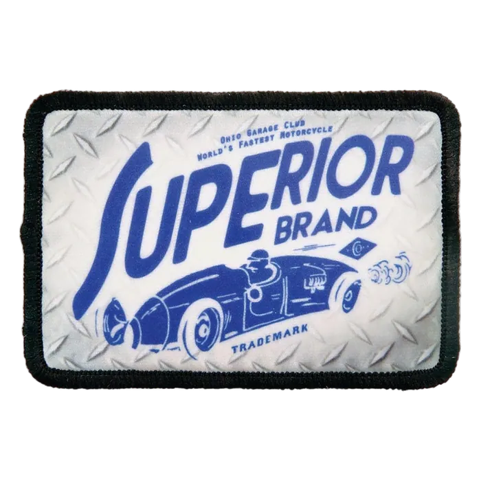 Rectangle Patch with Black Stitched Border