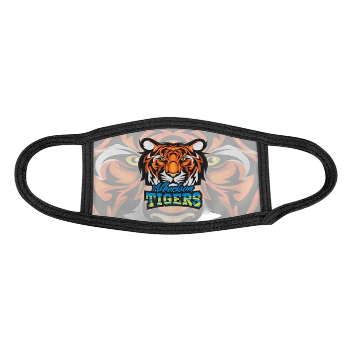 2-Ply White W/Black Trim Child Size Face Mask