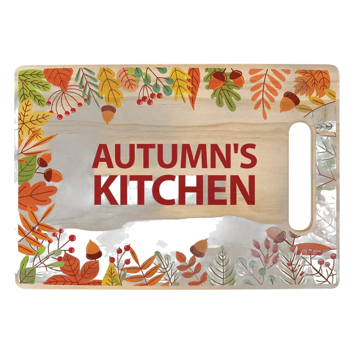 Full Color Rectangle Wood Cutting Board, 11 1/4" x 7 1/2"