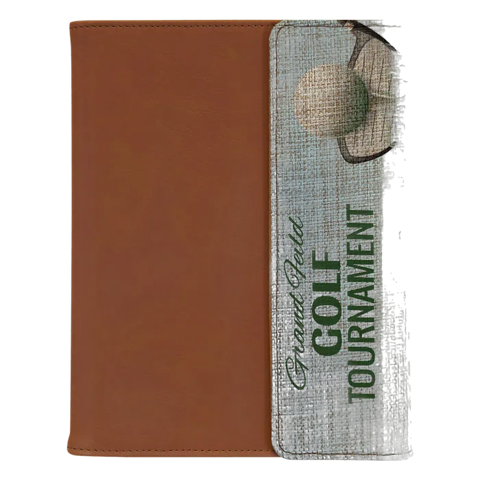 Rawhide Sublimatable Burlap Portfolio with Notepad