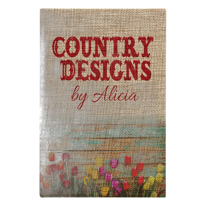 Small Full Color Burlap Sketch Book with White Unlined Paper