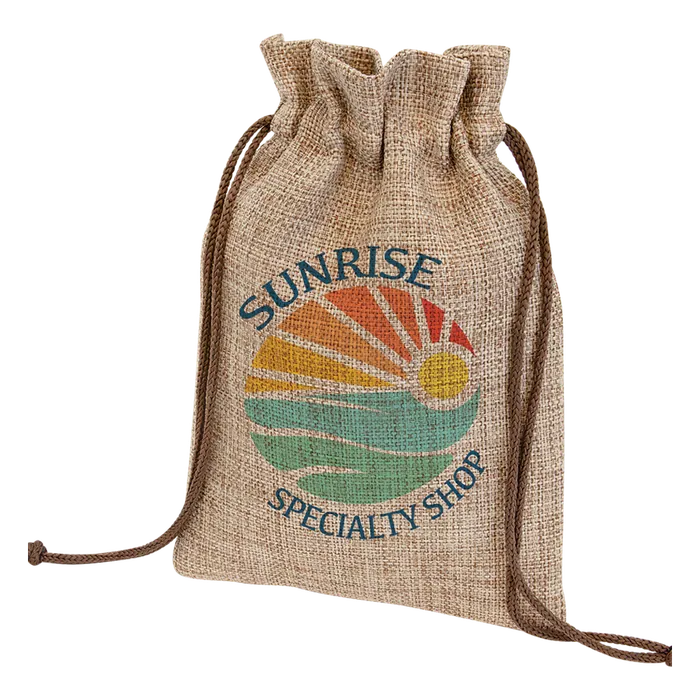 Burlap Drawstring Bag