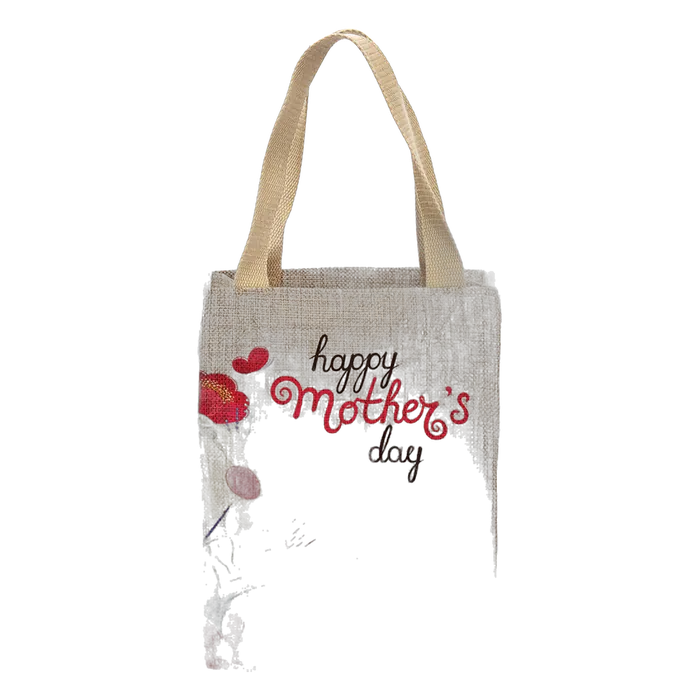 Burlap Sublimatable Gift Bag with 3" Gusset