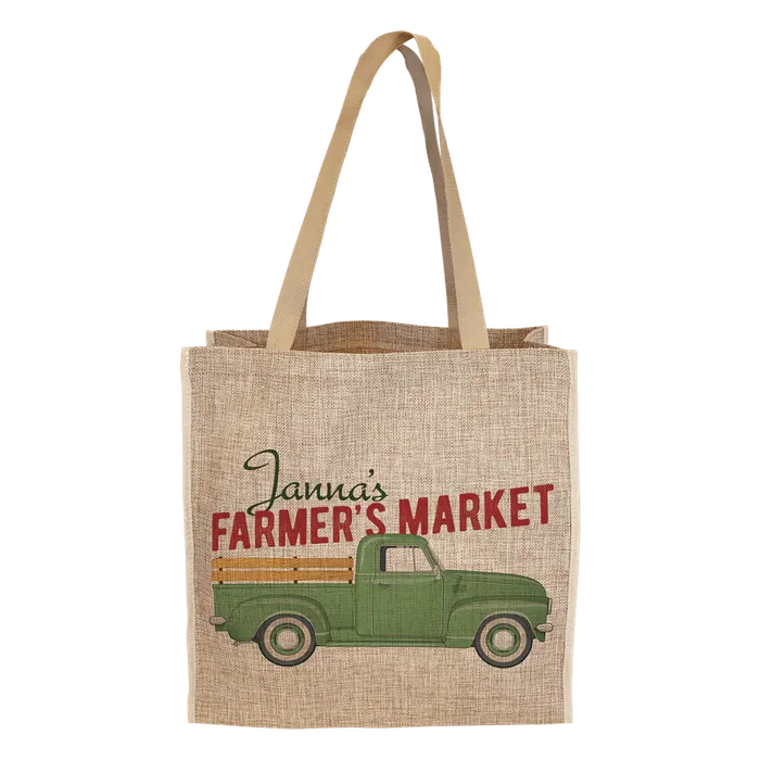 Burlap Sublimatable Gift Bag with 6 1/2" Gusset