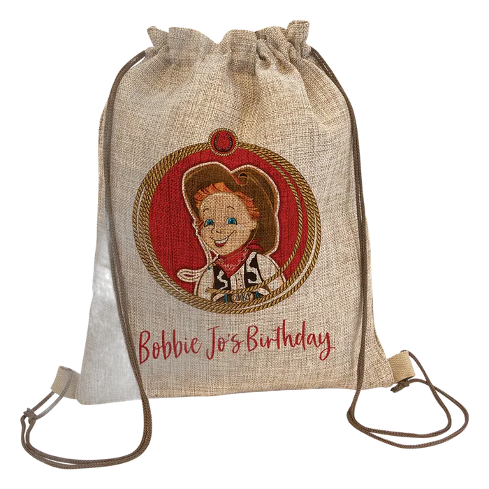 Burlap Sublimatable Back Sack