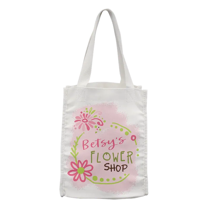 White Canvas Gift Bag with 3" Gusset
