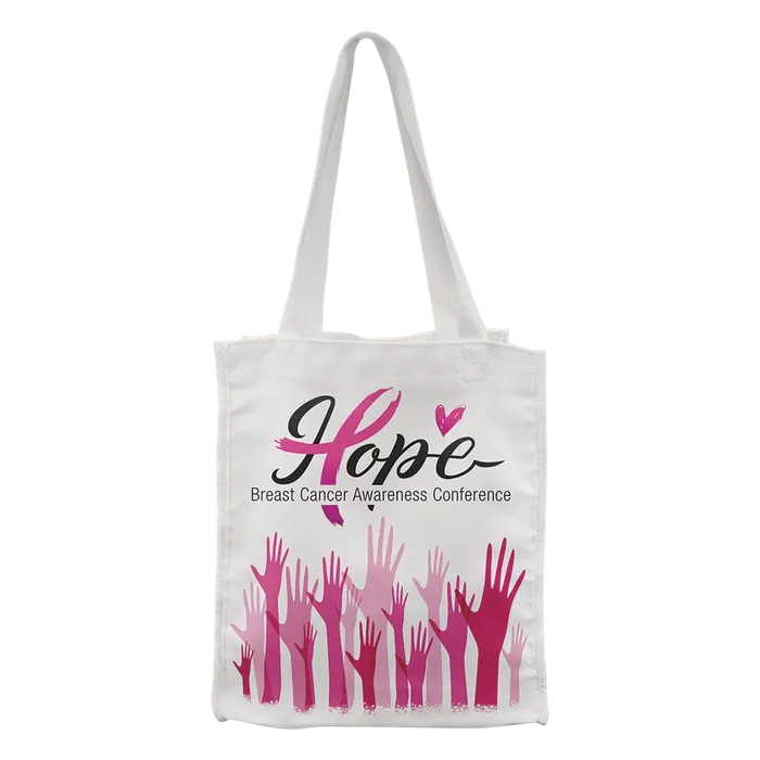 White Canvas Gift Bag with 5 1/2" Gusset