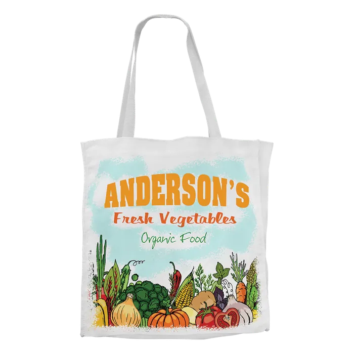 White Canvas Tote Bag with 6 1/2" Gusset