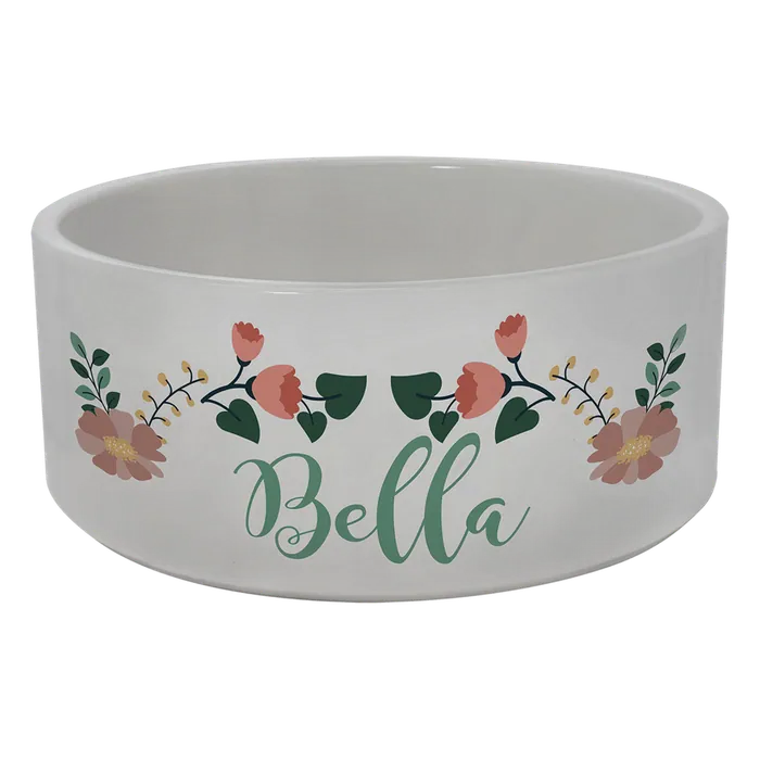 Large Full Color Ceramic Pet Bowl