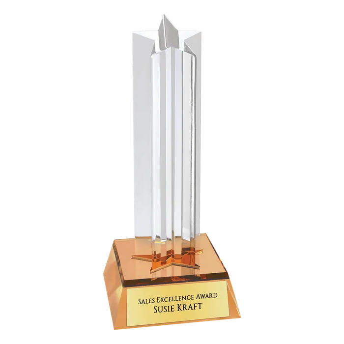 Small Gold Star Column Acrylic