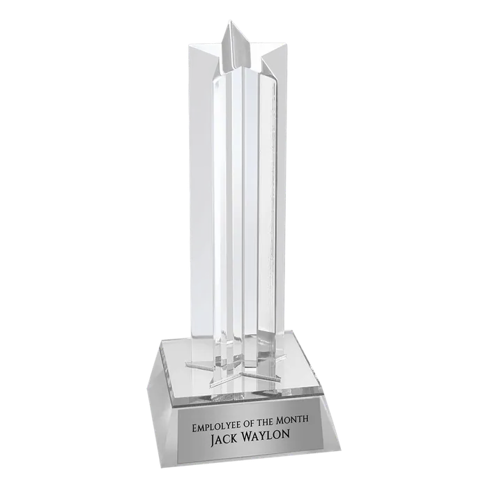 Small Silver Star Column Acrylic
