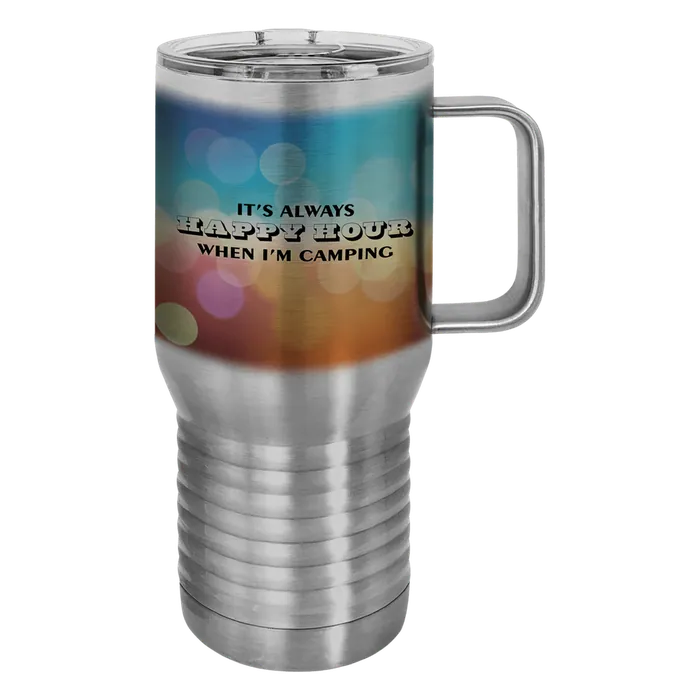 Stainless Steel 20 oz. Polar Camel Full Color Travel Mug with Slider Lid
