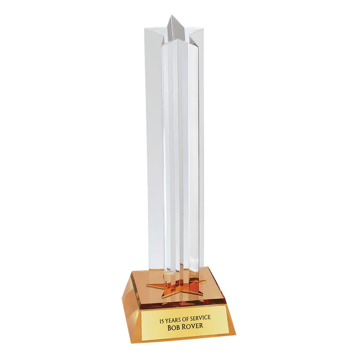 Large Gold Star Column Acrylic