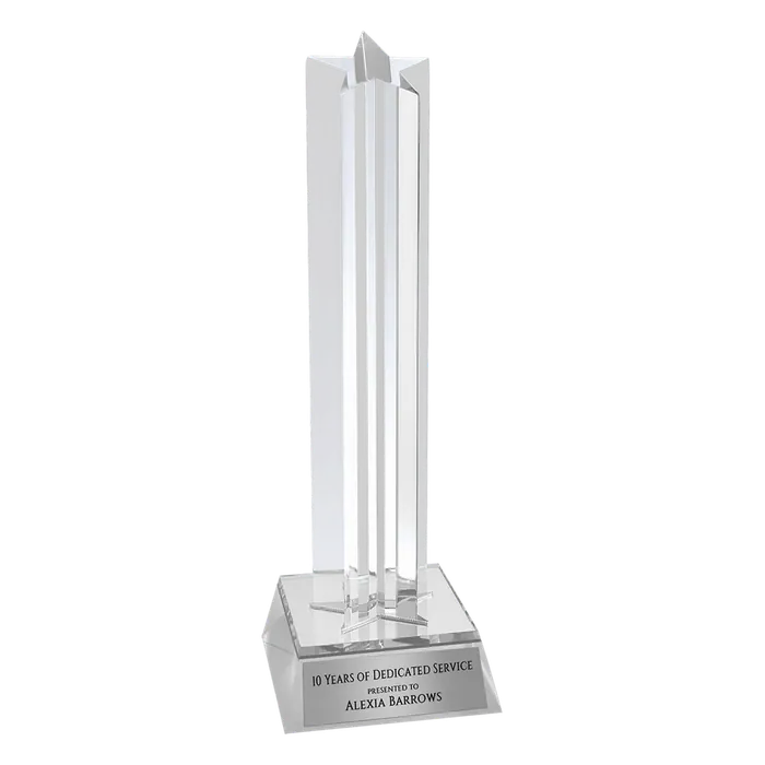 Large Silver Star Column Acrylic