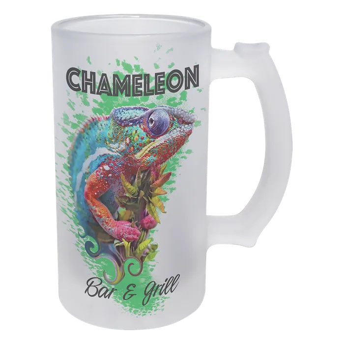 Frosted 16 oz. Beer Glass with Handle