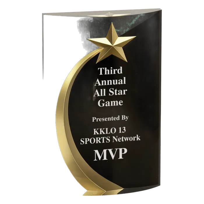 Medium Green Marble Rounded Shooting Star Acrylic
