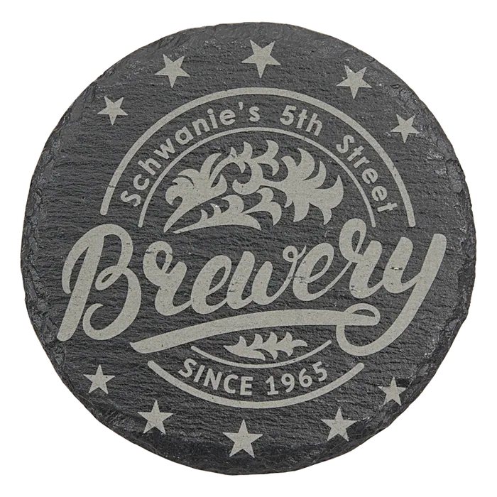 4" Round Slate Coaster