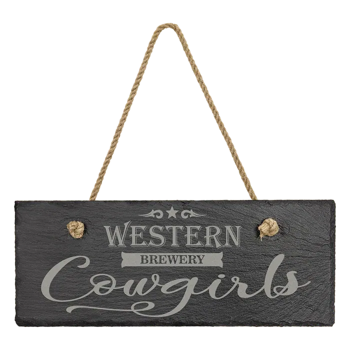 10" x 4" Rectangle Slate Decor with Hanger String