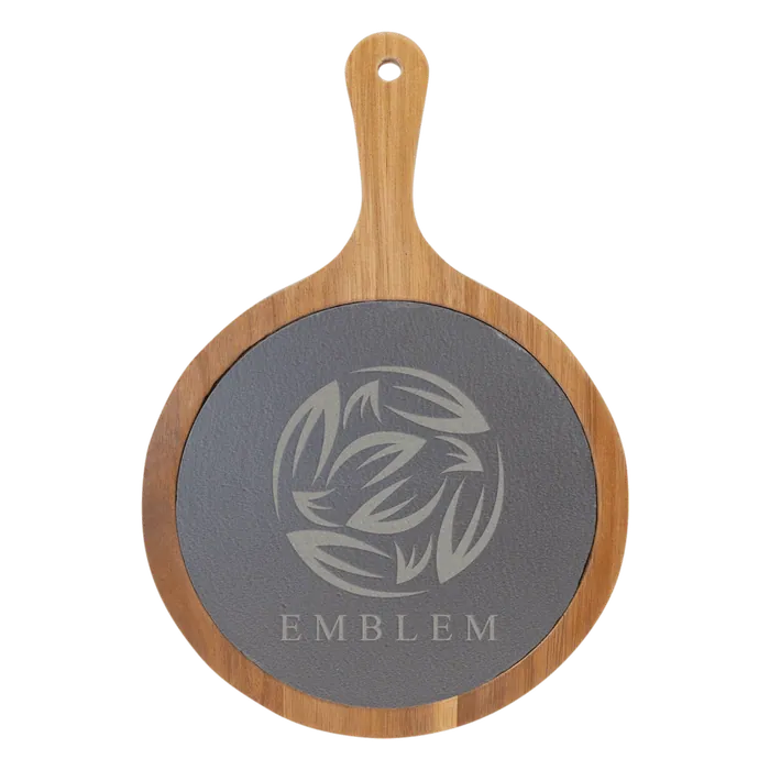 Acacia Wood/Slate Cutting Board, 8 1/4" x 12 1/4"