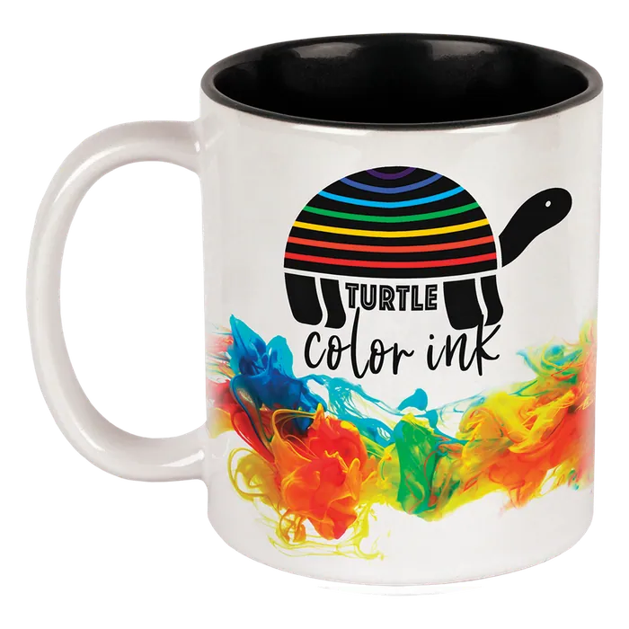 White/Black 11 oz. Ceramic Mug