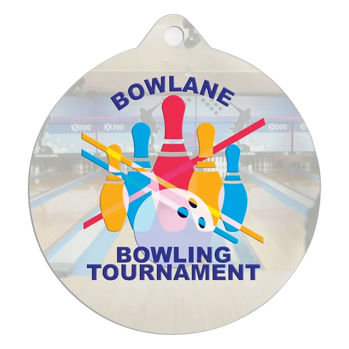 2-Sided White Medal, 2" diameter