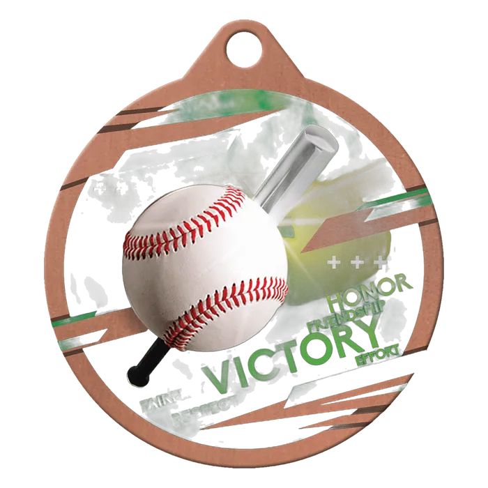 Baseball Inspire Medal - Bronze, 2"