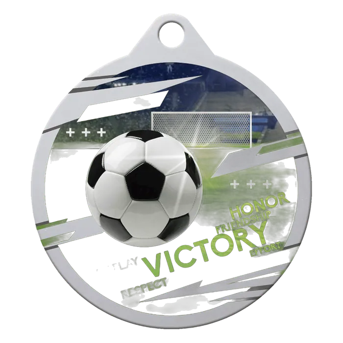 Soccer Inspire Medal - Silver, 2"