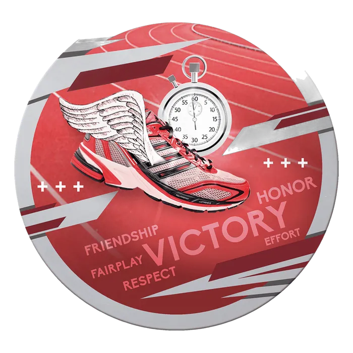 Track Inspire Medal - Silver, 2 3/4"