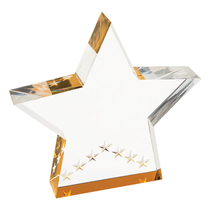 Small Gold Star Performance Acrylic