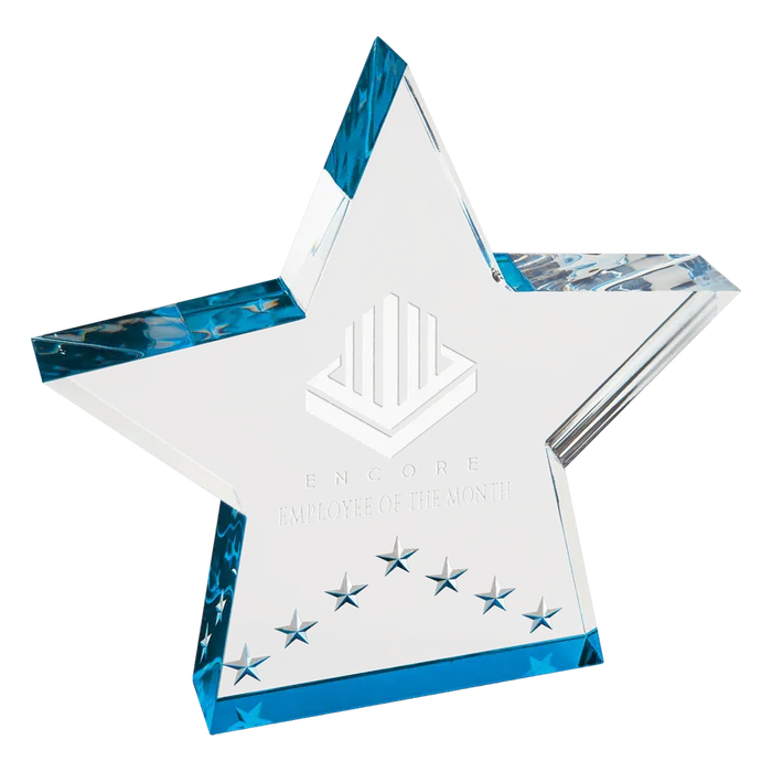 Large Blue Star Performance Acrylic