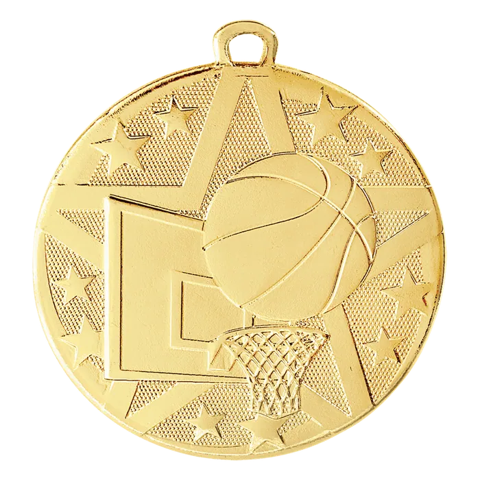 Basketball Superstar Medal-Gold