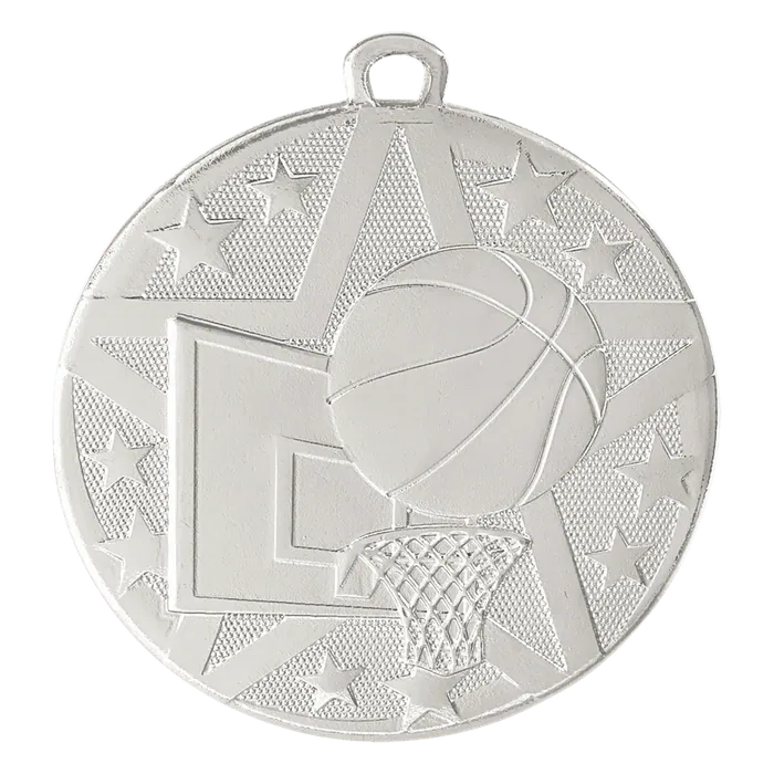 Basketball Superstar Medal-Silver