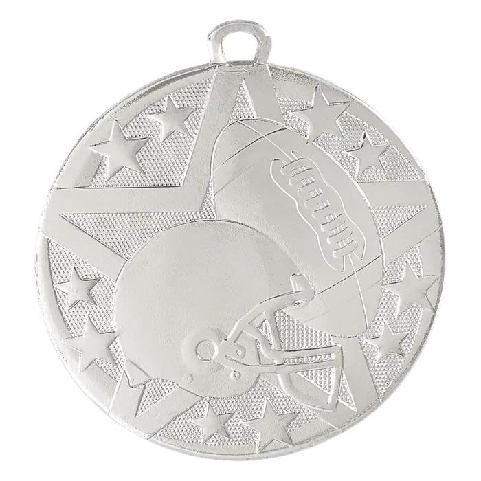 Football Superstar Medal-Silver