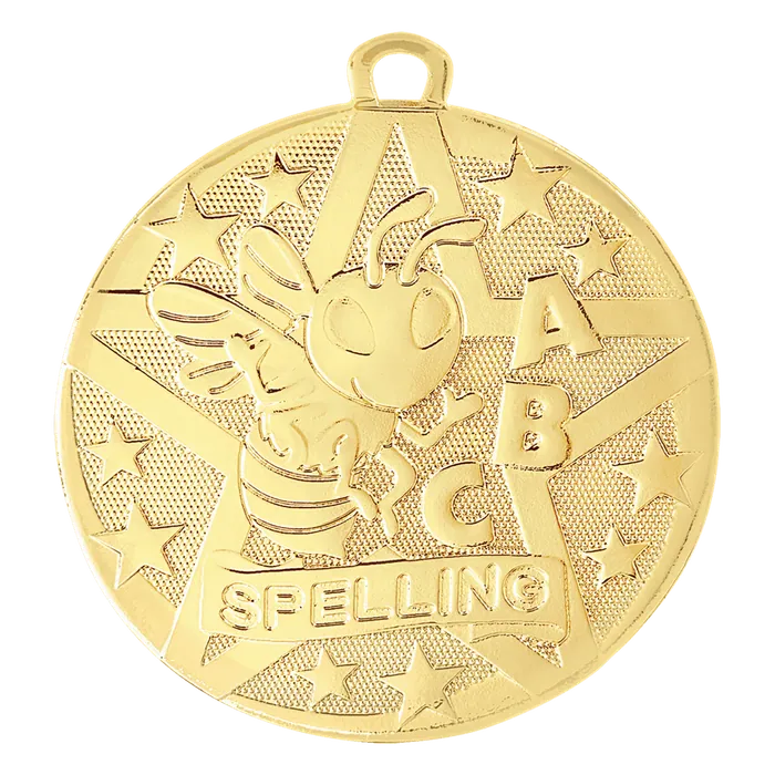 Spelling Superstar Medal-Gold