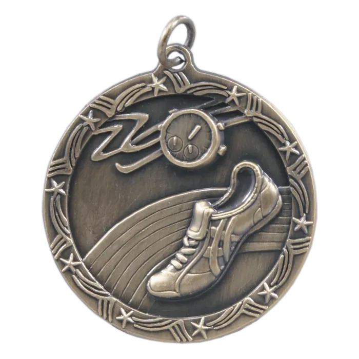Track Shooting Star Medal-Gold, 2"