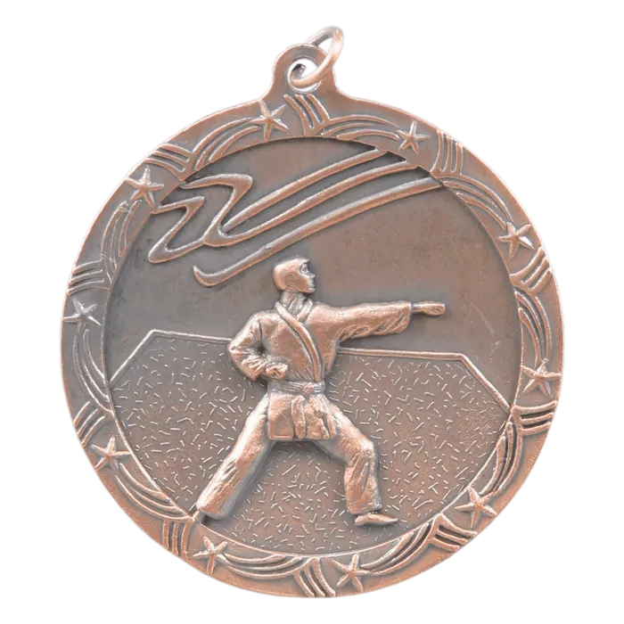 Martial Arts Shooting Star Medal-Bronze, 2 1/2"