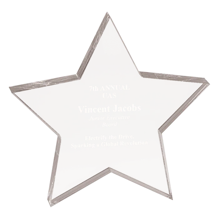 Clear Acrylic Star Paperweight
