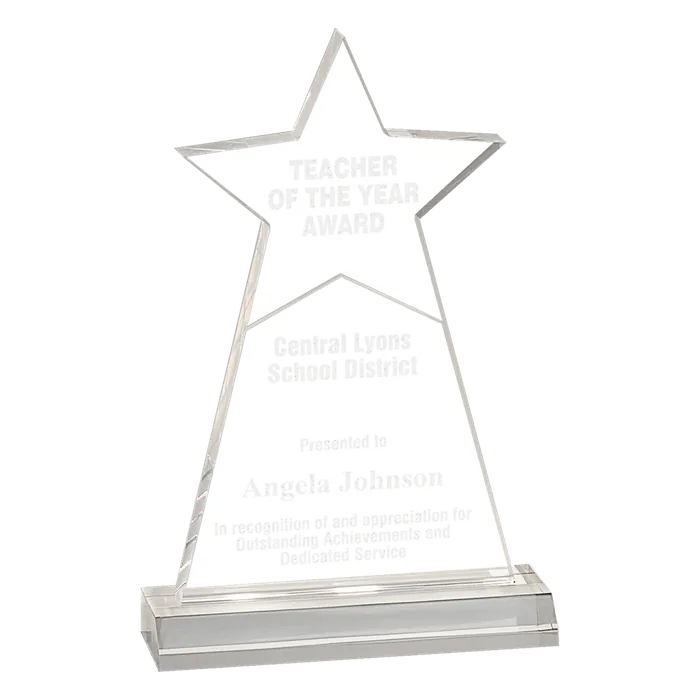 Clear Acrylic Star Obelisk