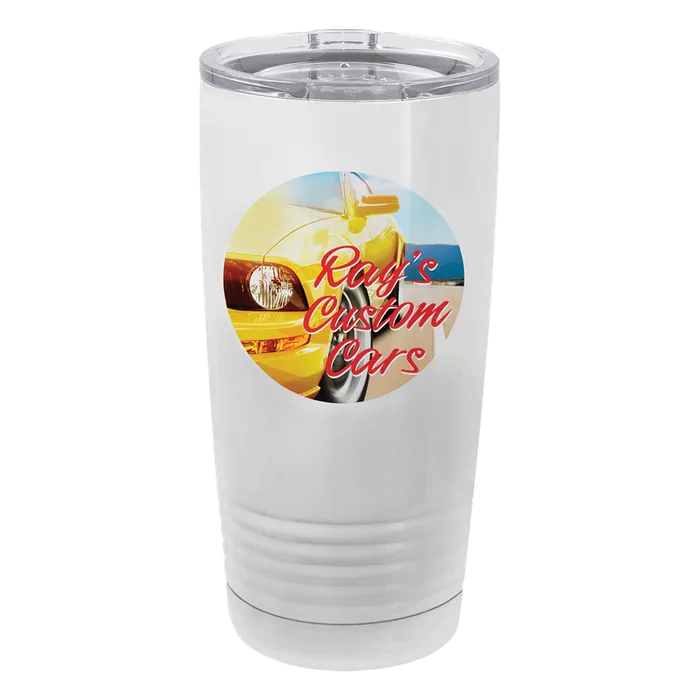 White Polar Camel 20 oz. Full Color Ringneck Tumbler