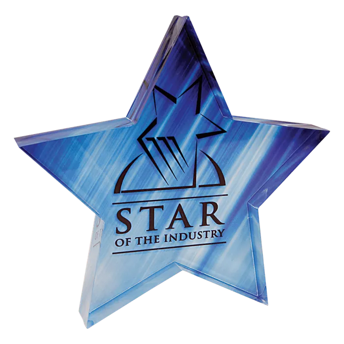 Full Color Star Acrylic Paperweight