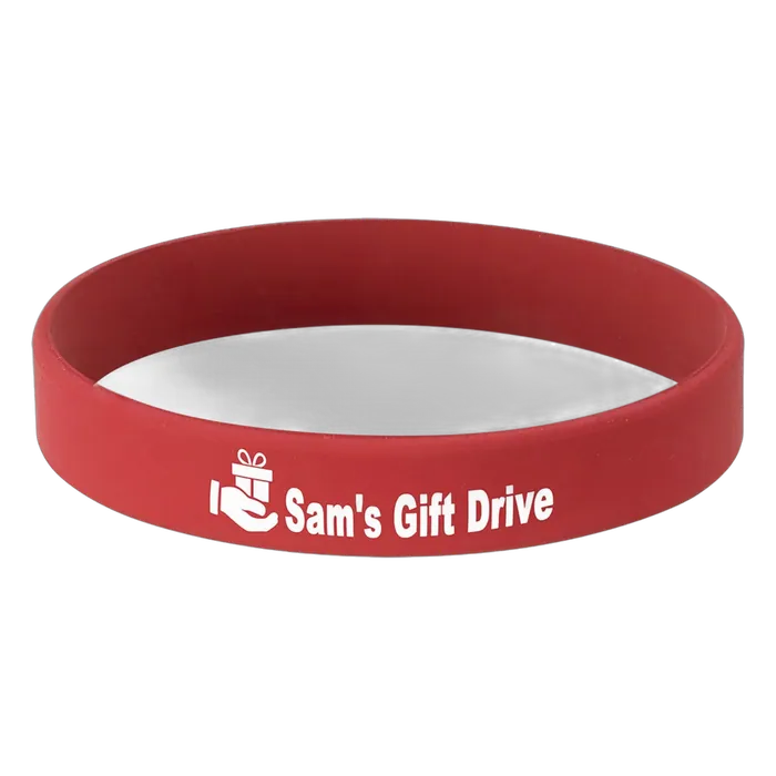 Red Silicone Bracelet, Style SWB302