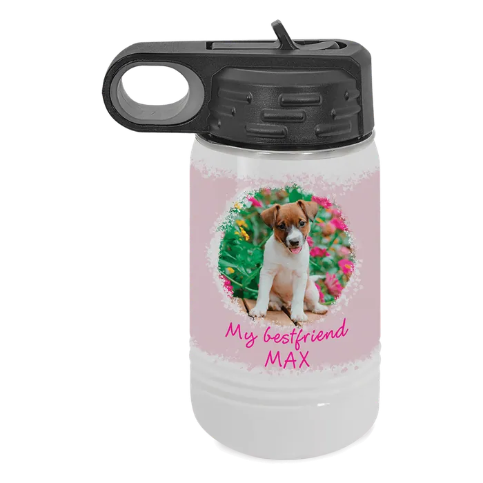 White 12 oz. Polar Camel Full Color Water Bottle