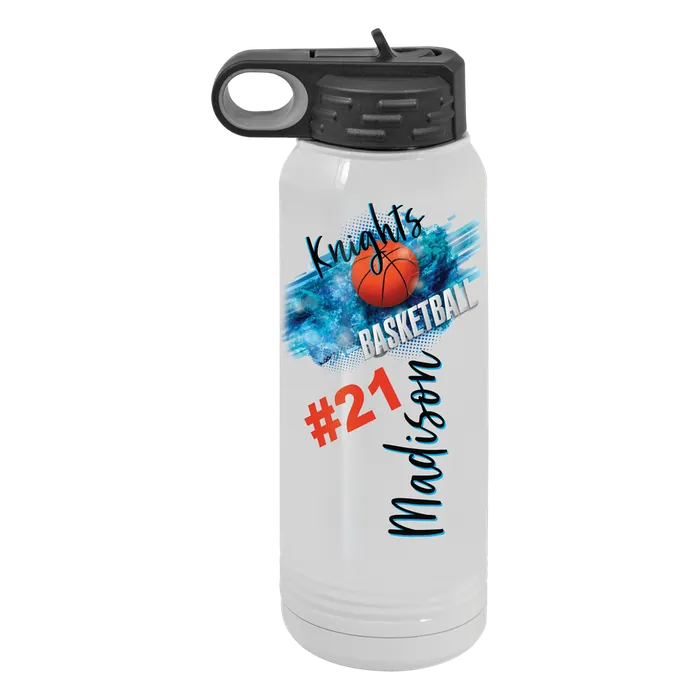 White 32 oz. Polar Camel Full Color Water Bottle
