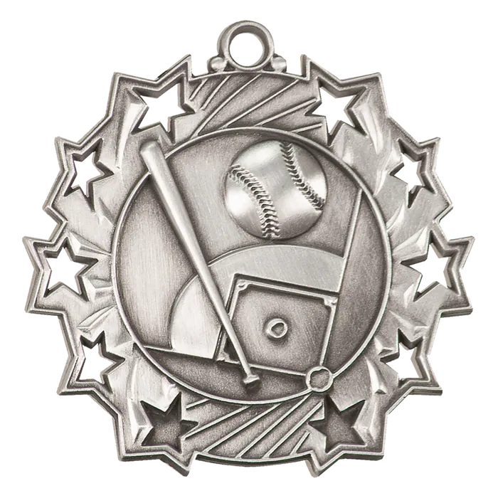 Baseball/Softball Ten Star Medal-Silver