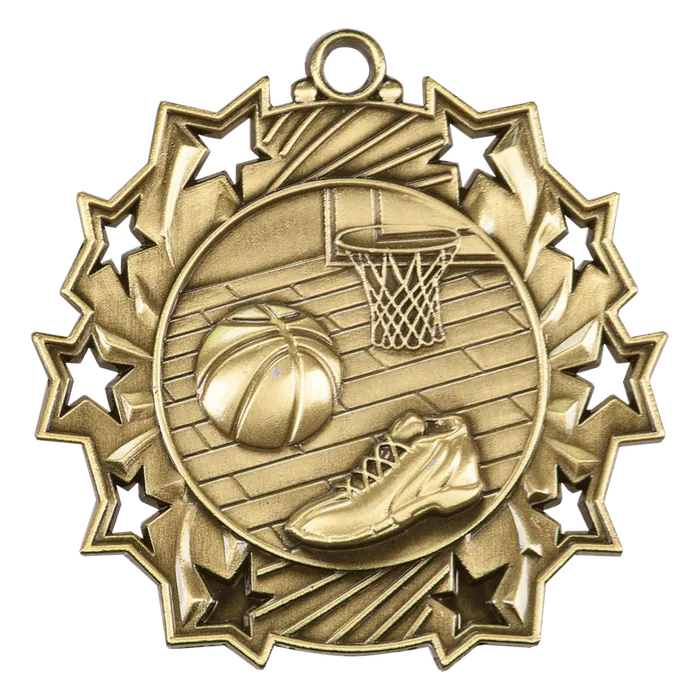 Basketball Ten Star Medal-Gold