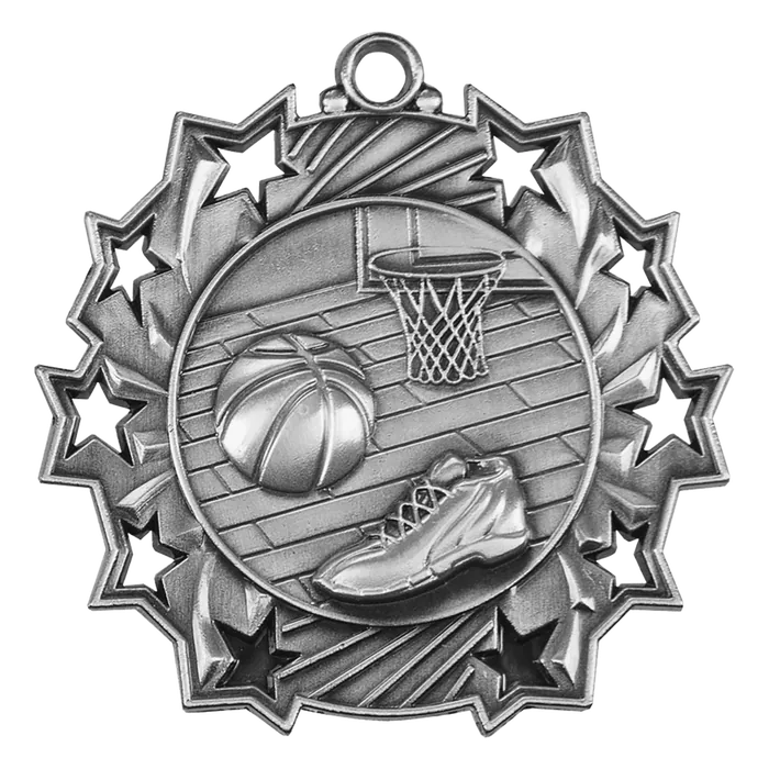 Basketball Ten Star Medal-Silver