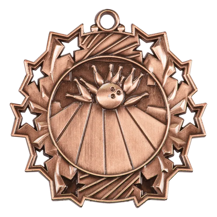 Bowling Ten Star Medal-Bronze