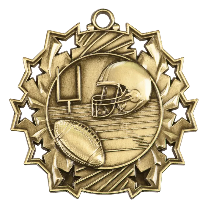 Football Ten Star Medal-Gold